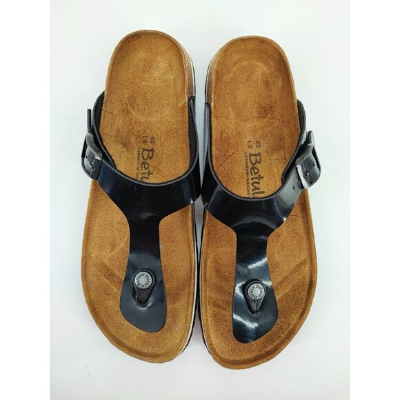 Betula By Birkenstock Women's Black Strap Thong Sandals Size 9 US - Picture 4 of 8